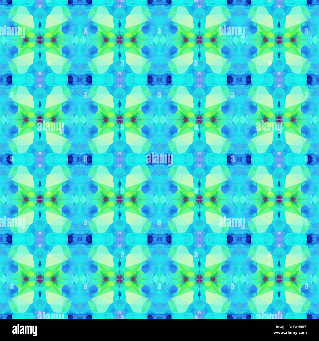 seamless vintage pattern with turquoise, powder blue and dark slate ...