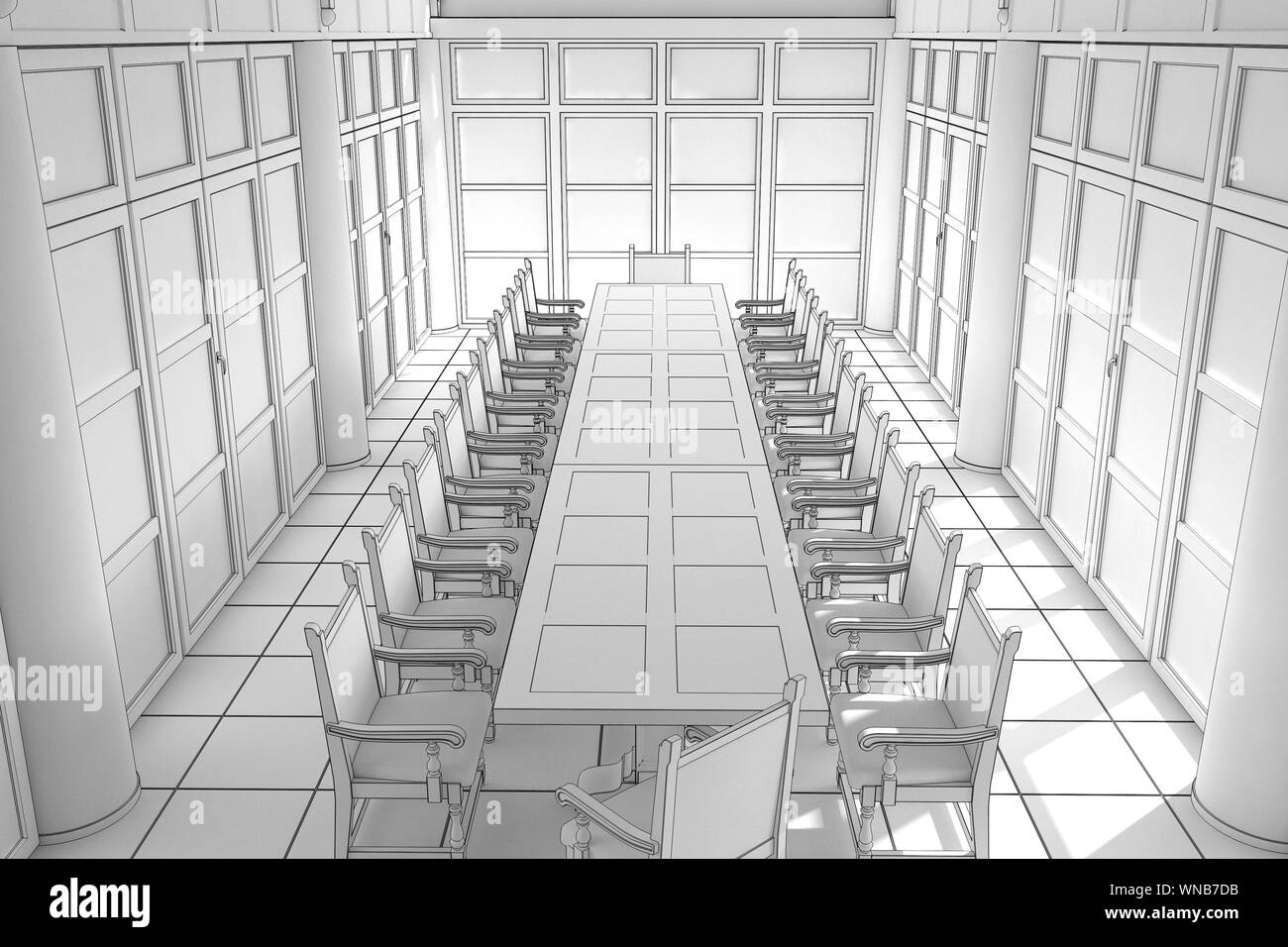 Interior Visualization 3D Illustration Stock Photo Alamy