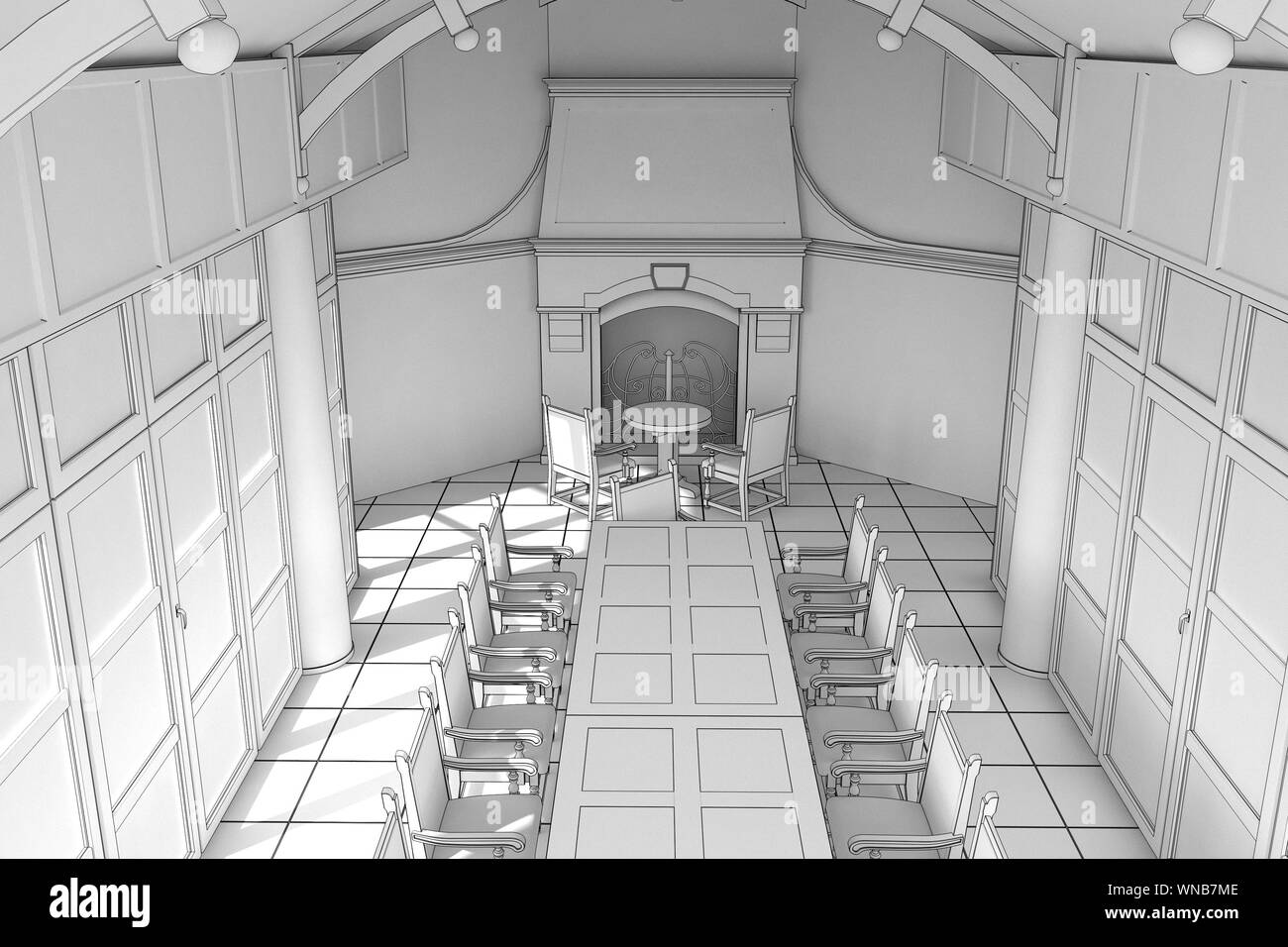 Interior Visualization 3D Illustration Stock Photo Alamy