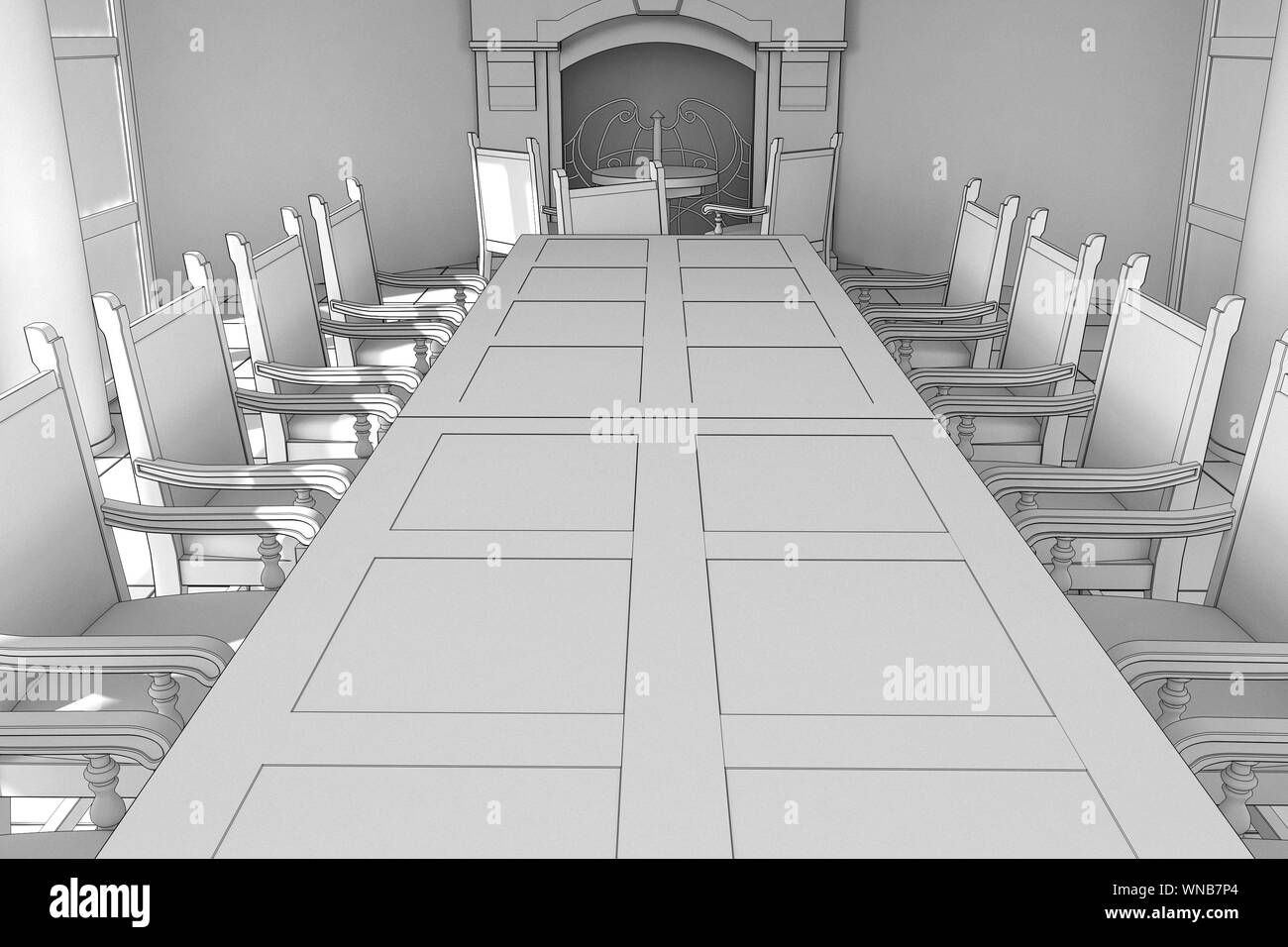 Interior Visualization 3D Illustration Stock Photo Alamy