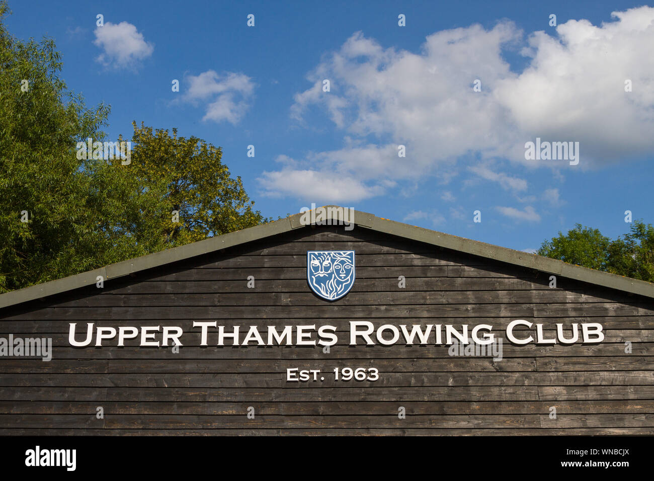 The boathouse of the Upper Thames Rowing Club at HenleyonThames Stock
