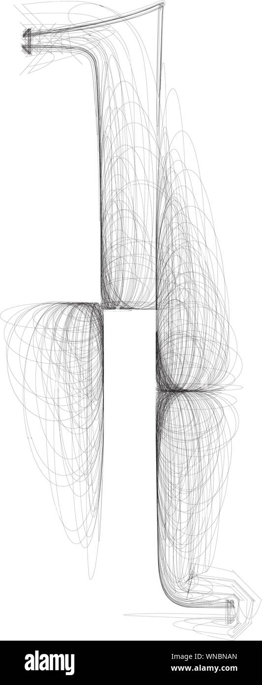 Hand draw font. LETTER l. Vector illustration Stock Vector Image & Art ...