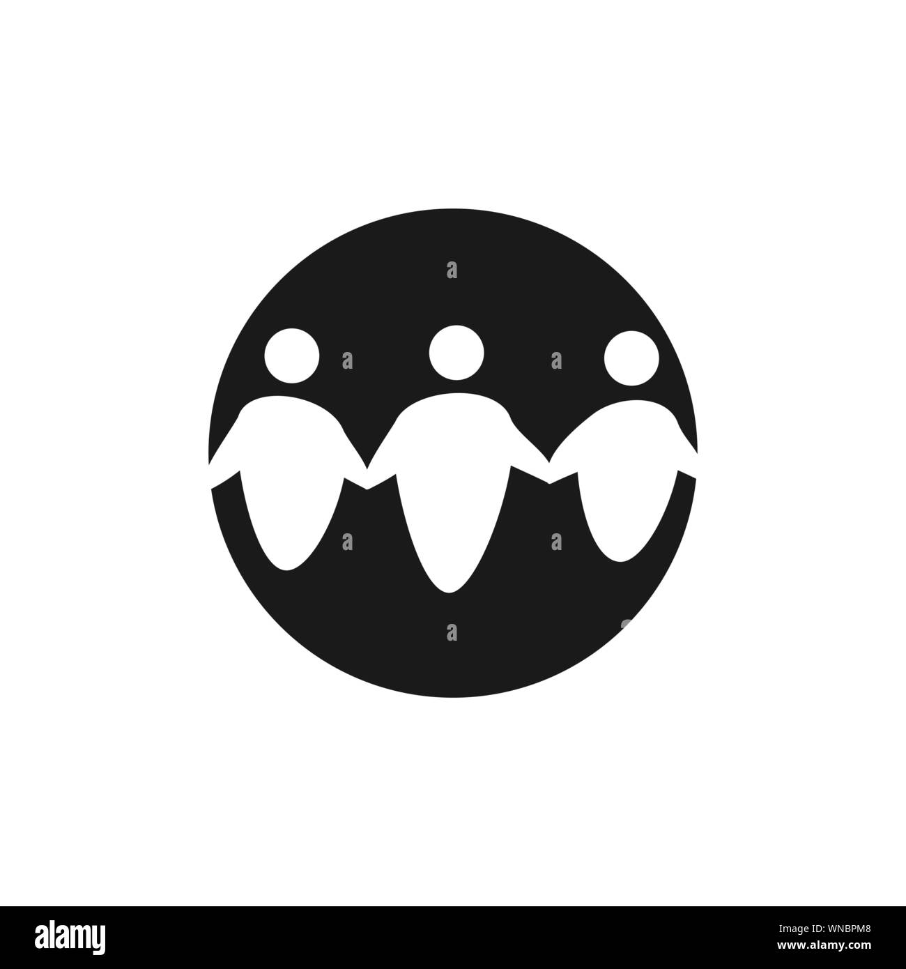 Commitment Teamwork Together Business Black Logo Illustration Vector ...