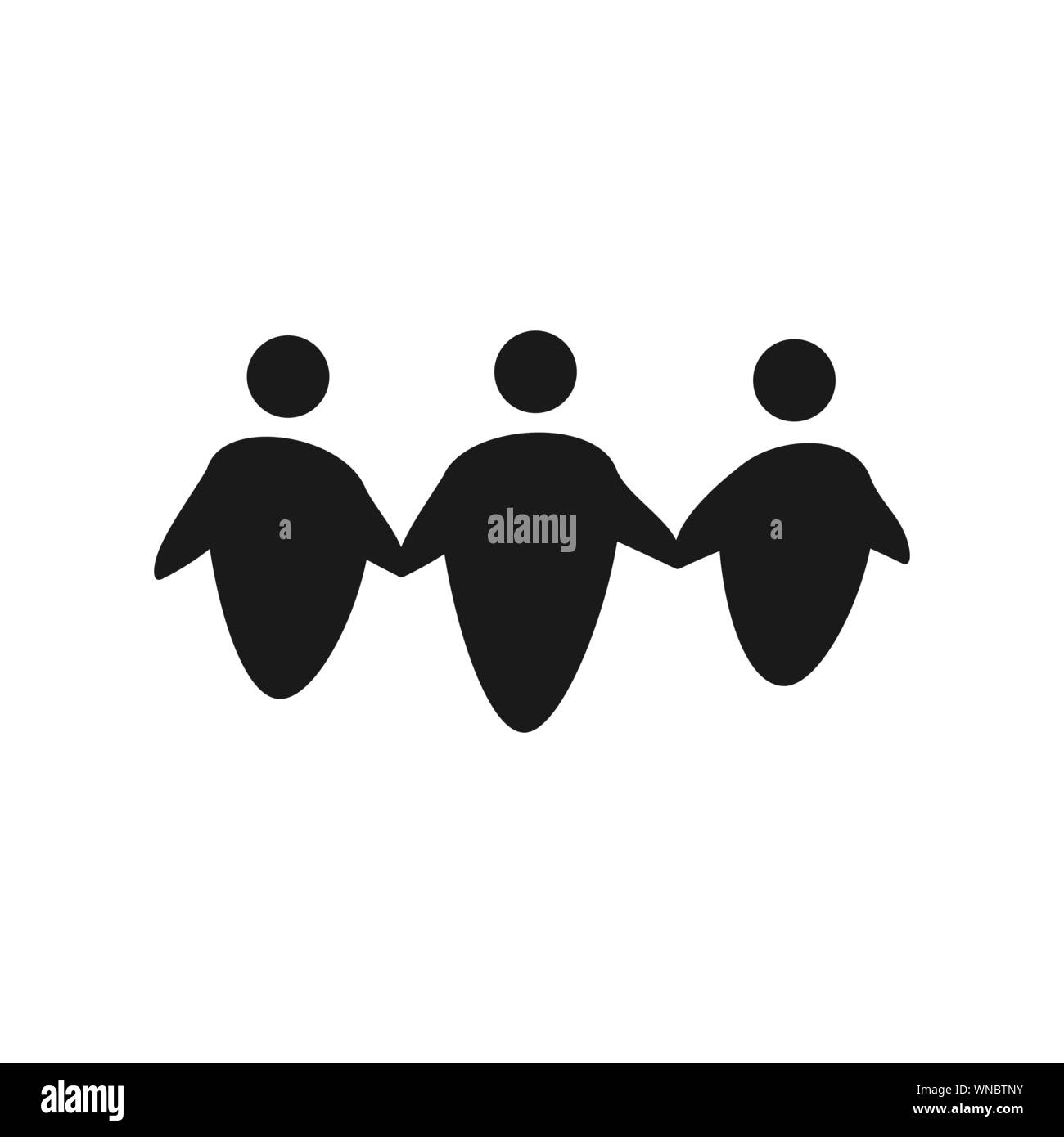 Commitment Teamwork Together Business Black Logo Illustration Vector ...