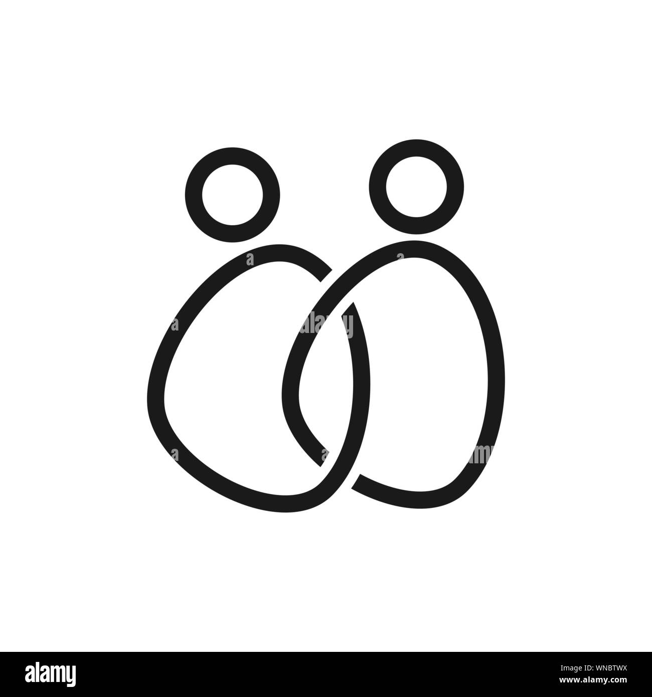 Commitment Teamwork Together Business Black Logo Illustration Vector ...