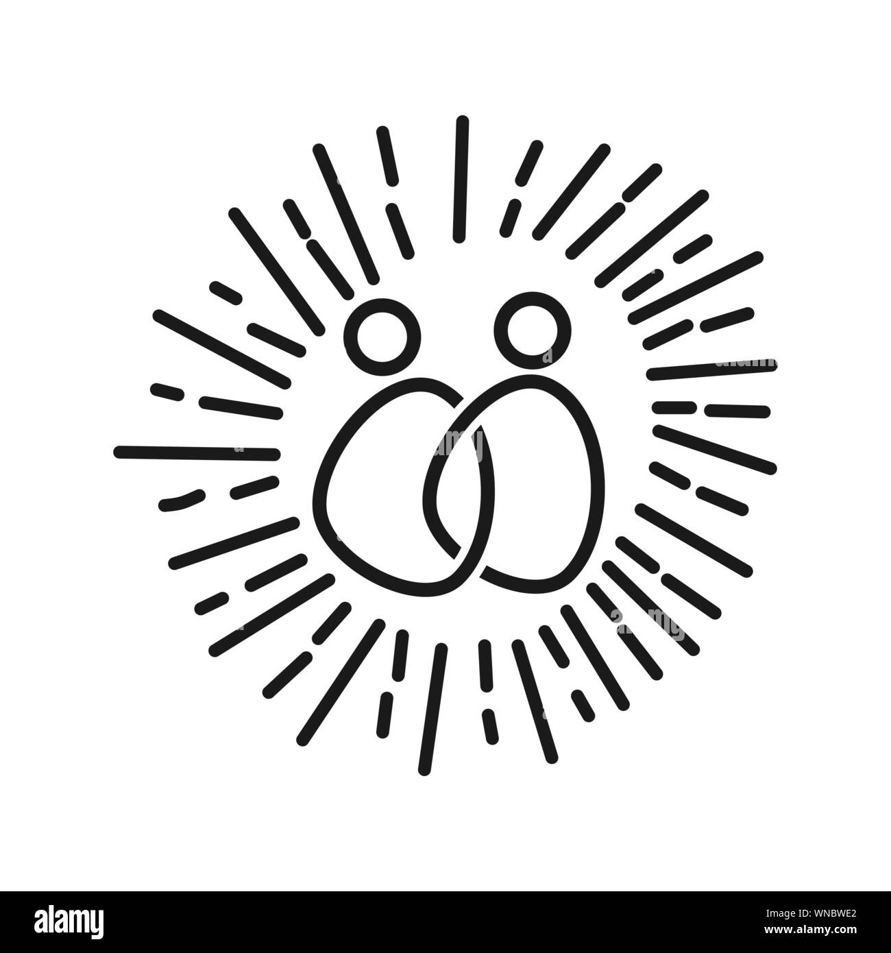 Commitment Teamwork Together Business Black Logo Illustration Vector ...