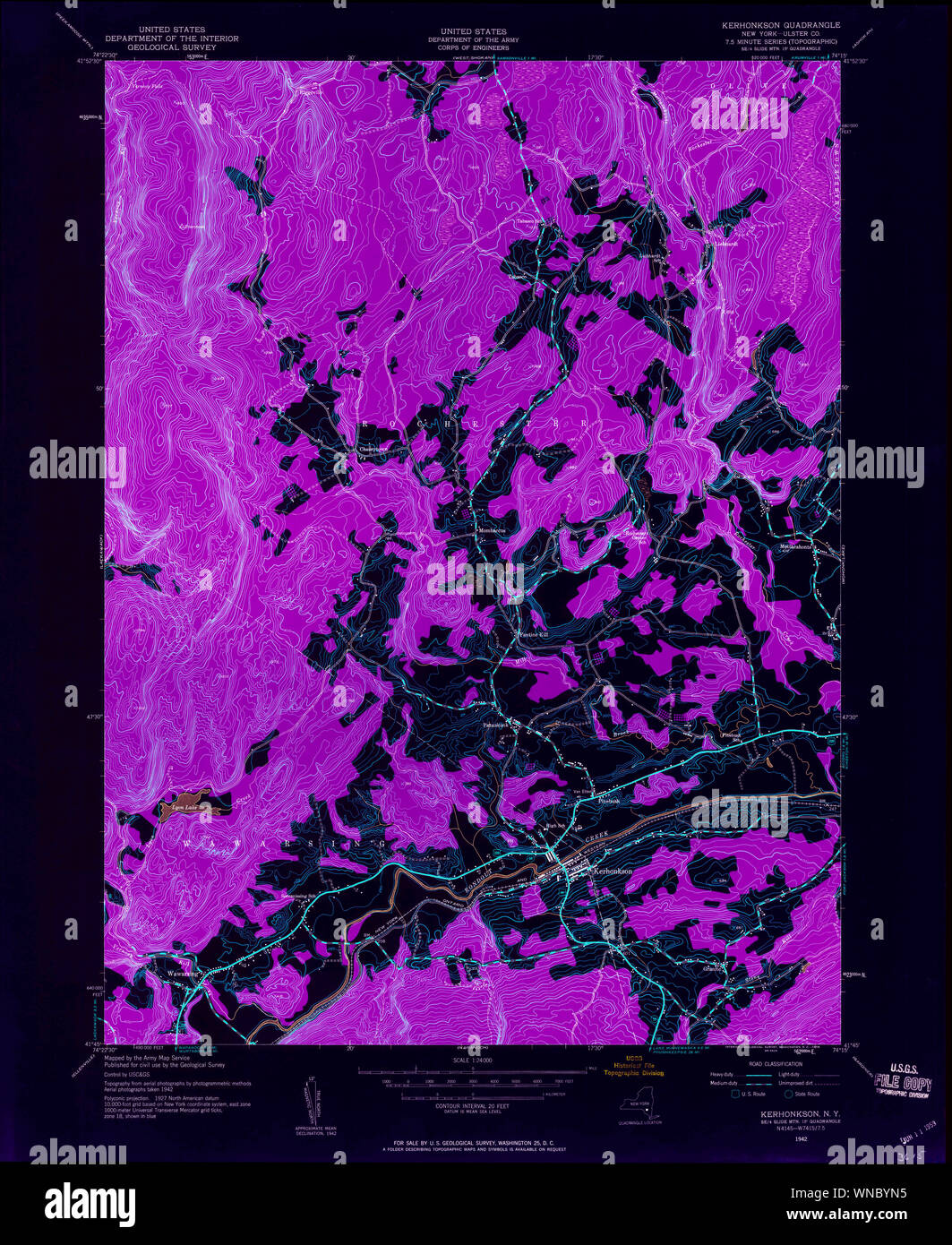 Map of kerhonkson new york hires stock photography and images Alamy
