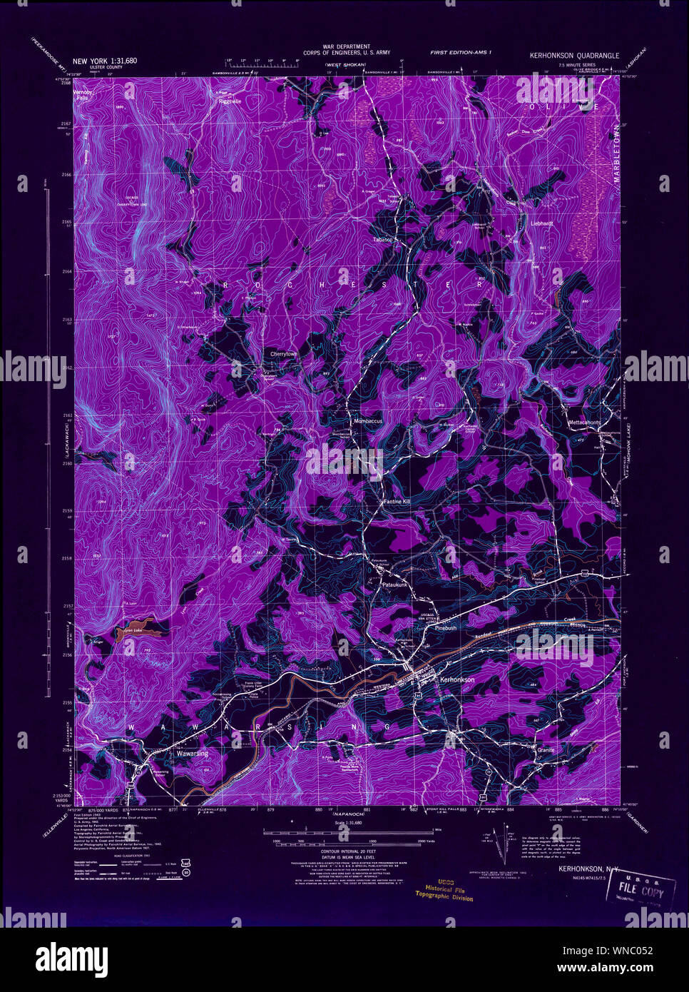 Map of kerhonkson new york hires stock photography and images Alamy