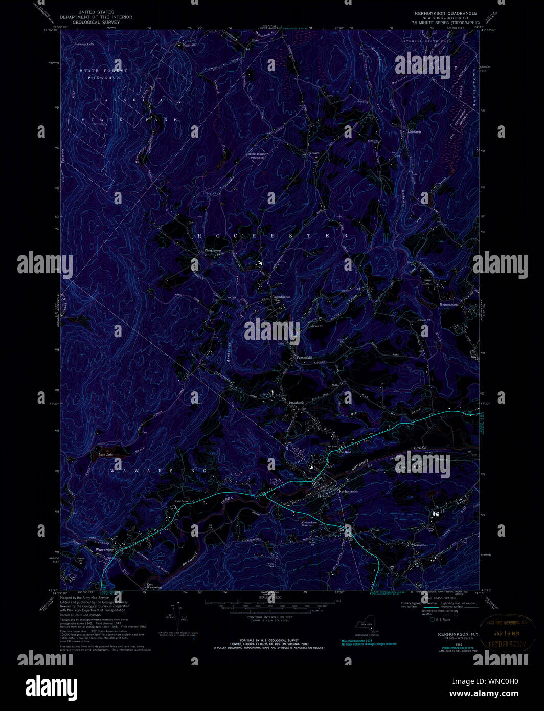 Map of kerhonkson hires stock photography and images Alamy