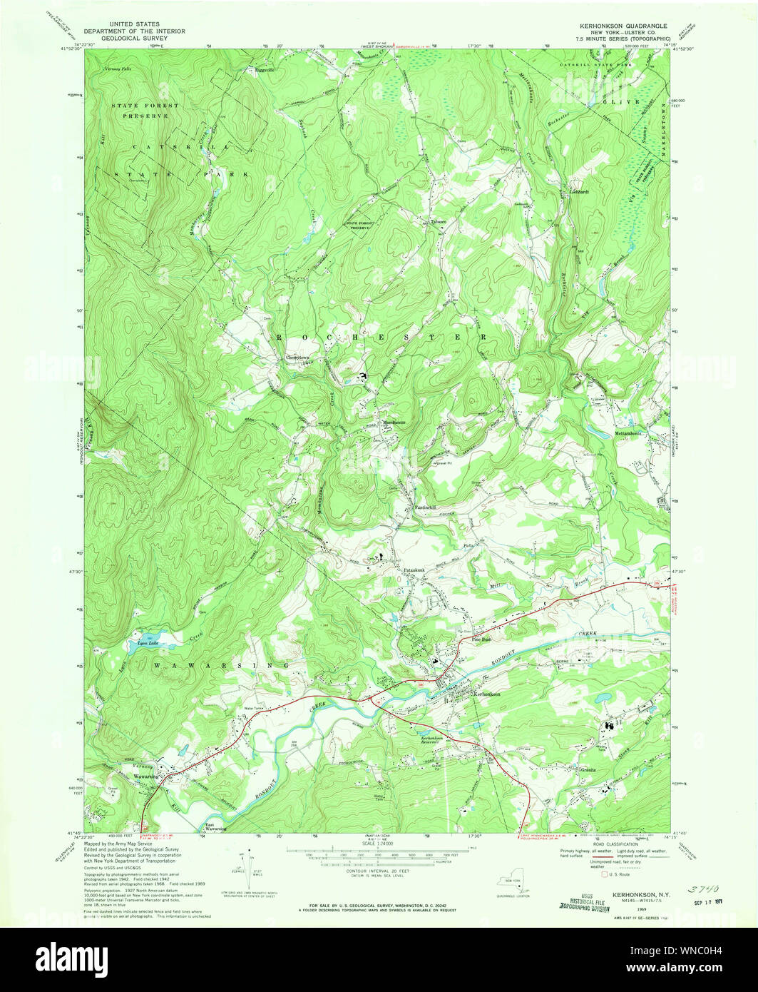 Kerhonkson map hires stock photography and images Alamy