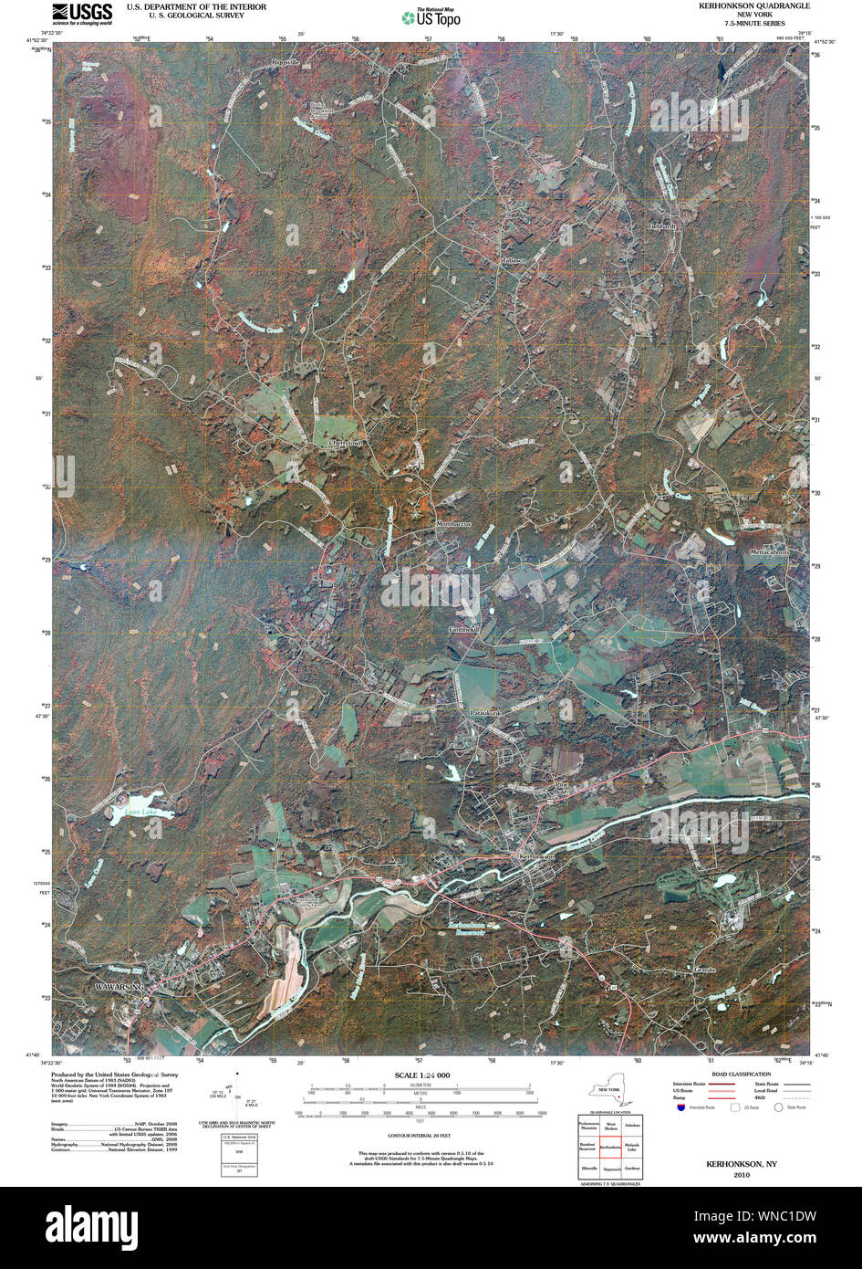 Map of kerhonkson hires stock photography and images Alamy