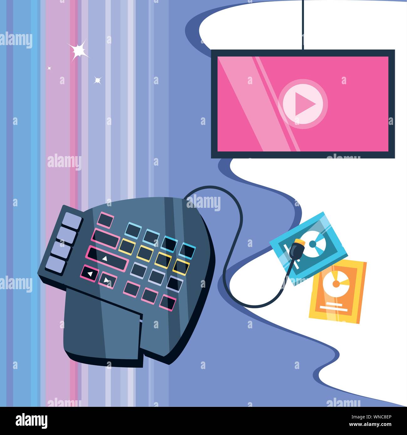 console and display games entertainment vector illustration design ...