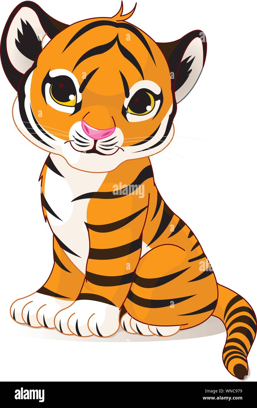 Cute tiger cub Stock Vector Image & Art - Alamy