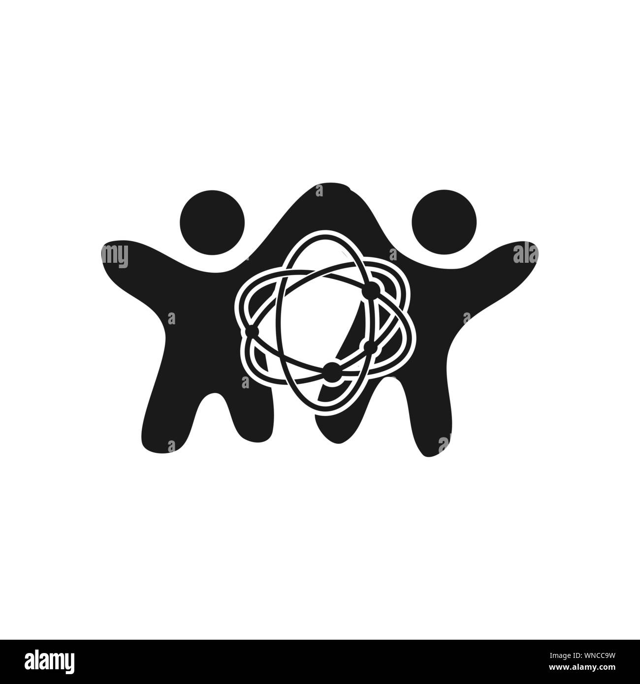 Commitment Teamwork Together Business Black Logo Illustration Vector ...