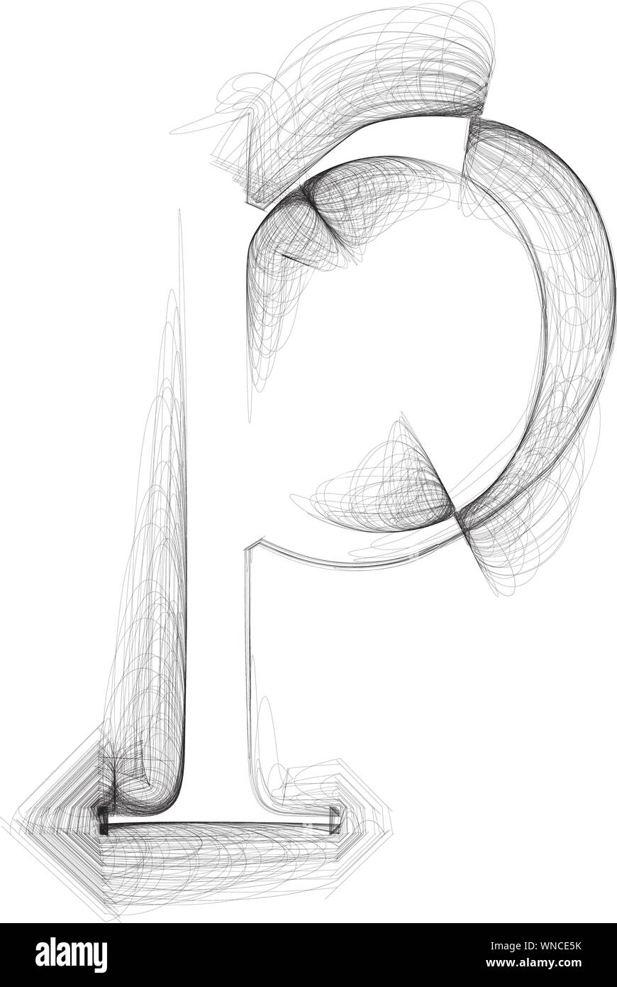 Letter p drawing hi-res stock photography and images - Alamy
