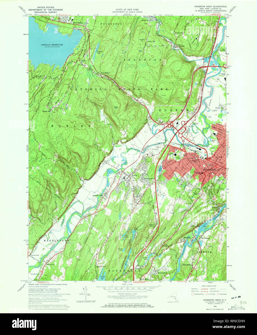Map of kingston new york hires stock photography and images Alamy
