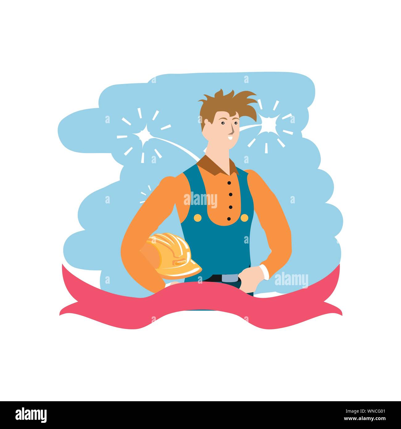 builder constructor worker avatar character vector illustration design ...