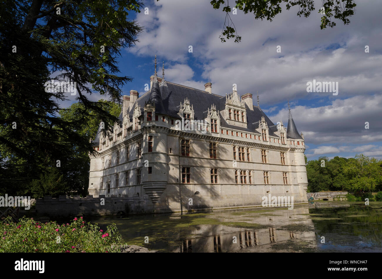 Chateau du Azay le Rideau Stock Photo