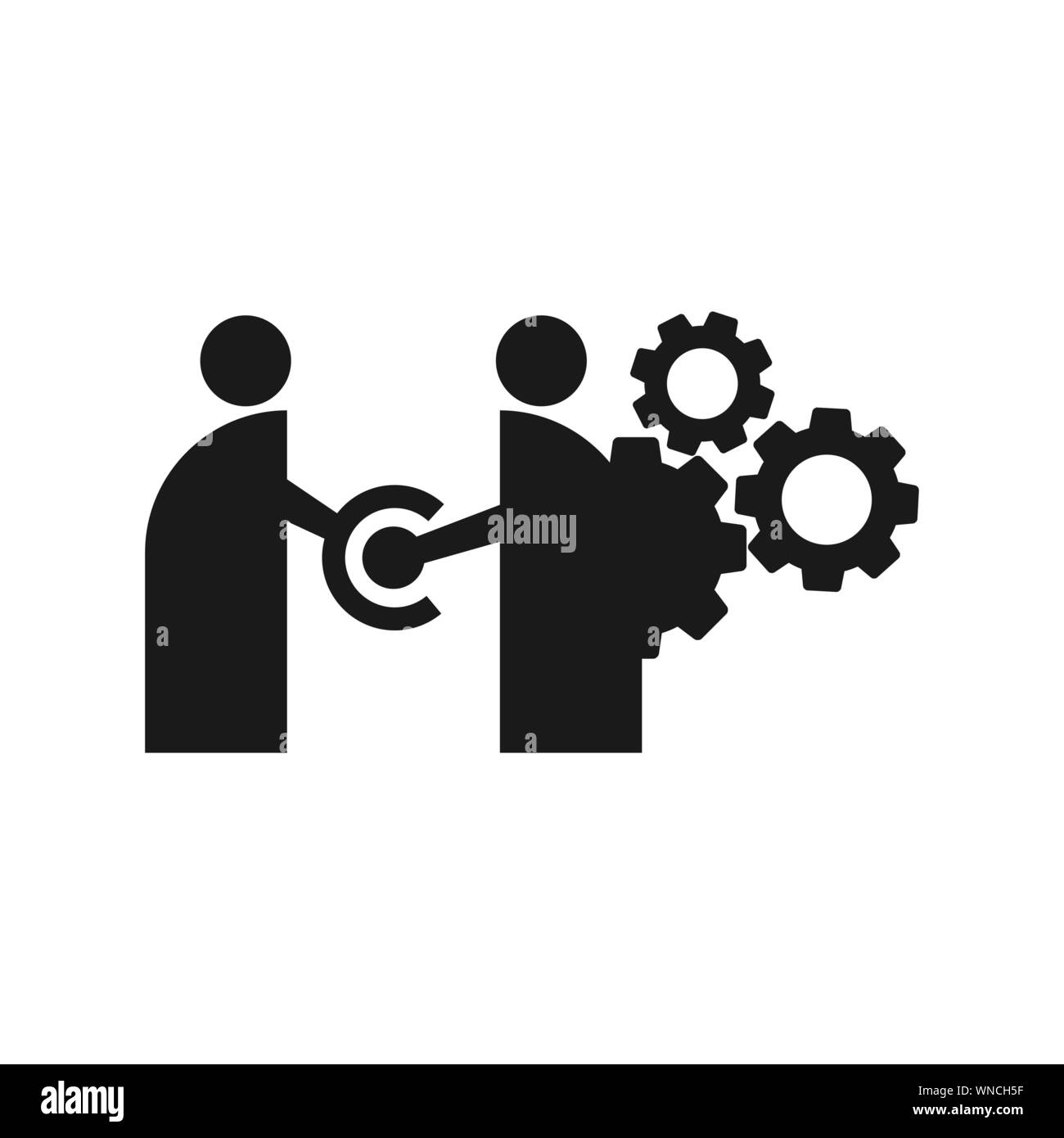 Commitment Teamwork Together Business Black Logo Illustration Vector ...