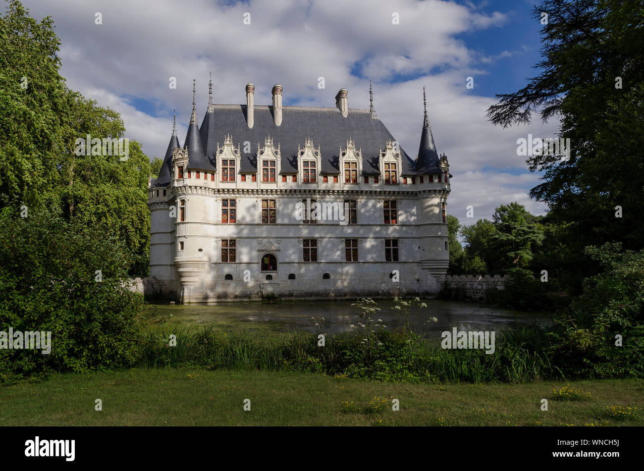 Chateau du Azay le Rideau Stock Photo