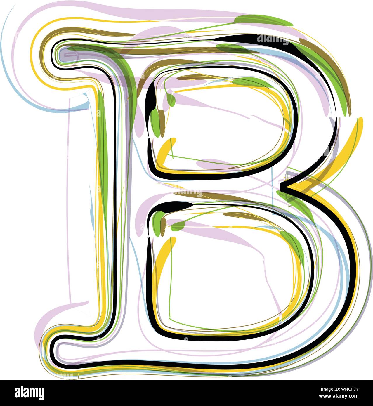 Organic Font illustration. Letter B Stock Vector Image & Art Alamy