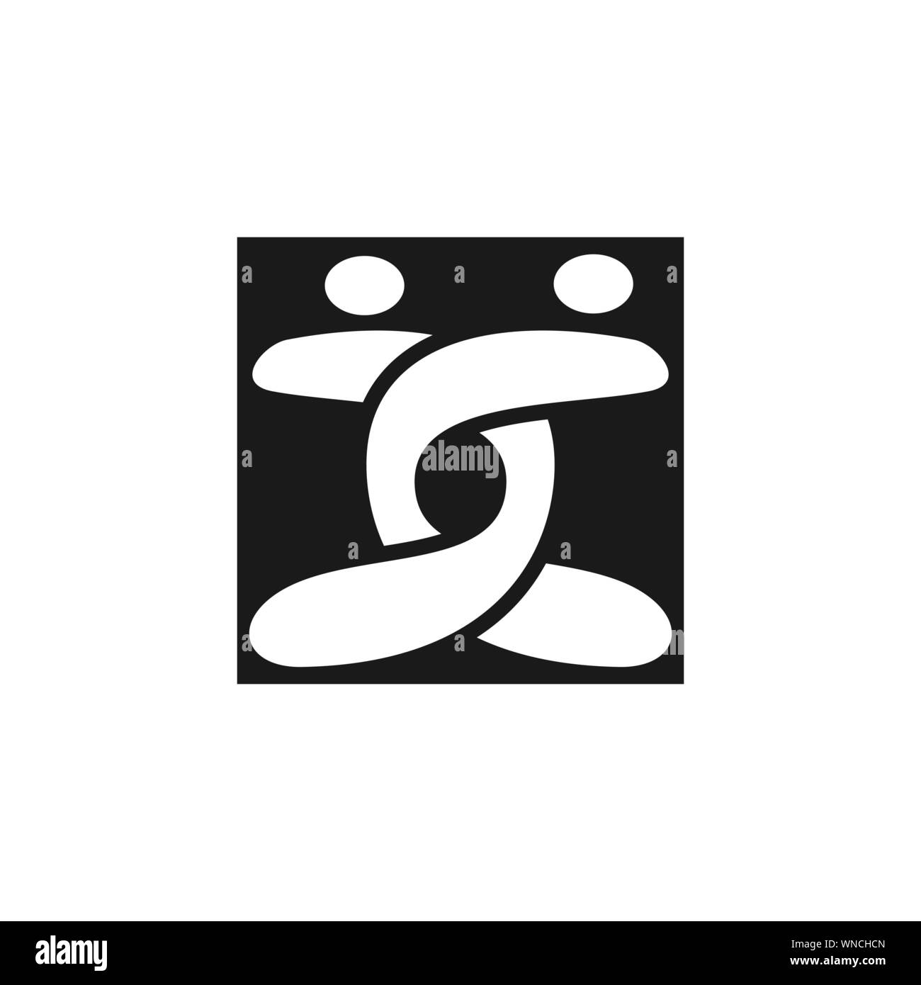 Commitment Teamwork Together Business Black Logo Illustration Vector ...