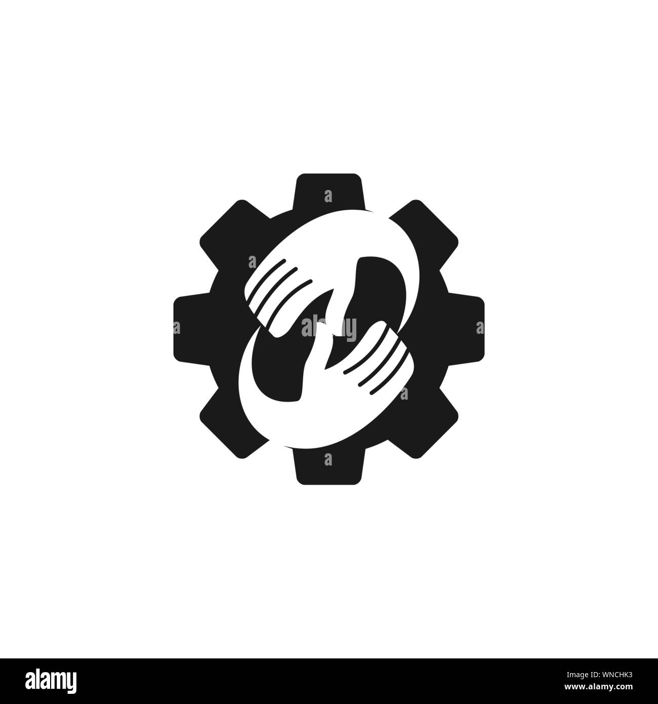 Commitment Teamwork Together Business Black Logo Illustration Vector ...