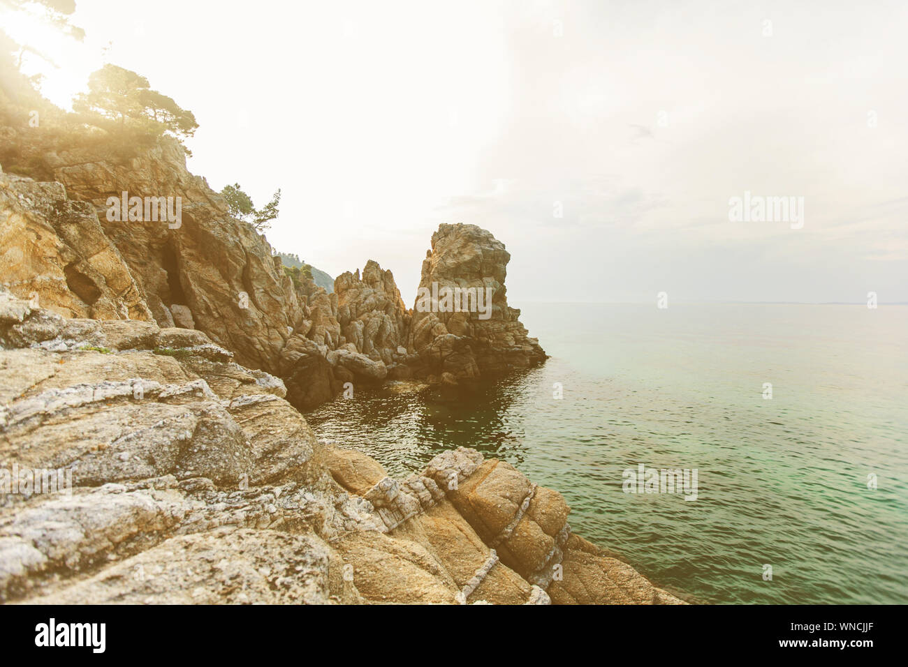 Amazing view on rocks formation at sunset , beautiful natural light ...