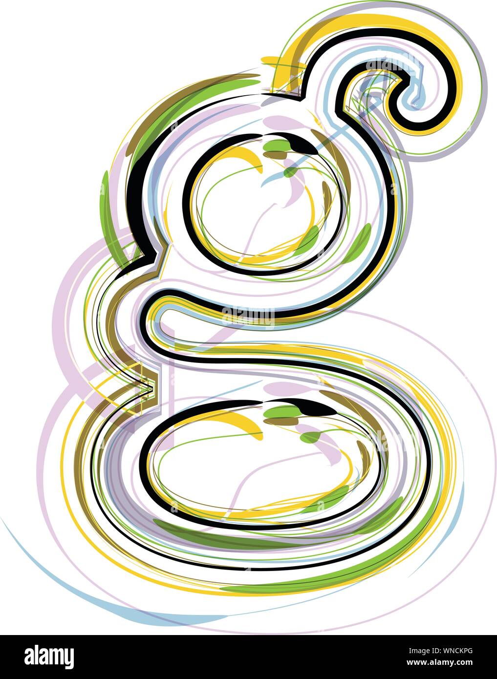 Organic Font illustration. Letter g Stock Vector Image & Art - Alamy