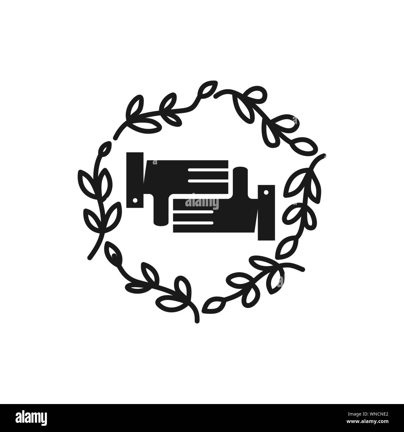 Commitment Teamwork Together Business Black Logo Illustration Vector ...