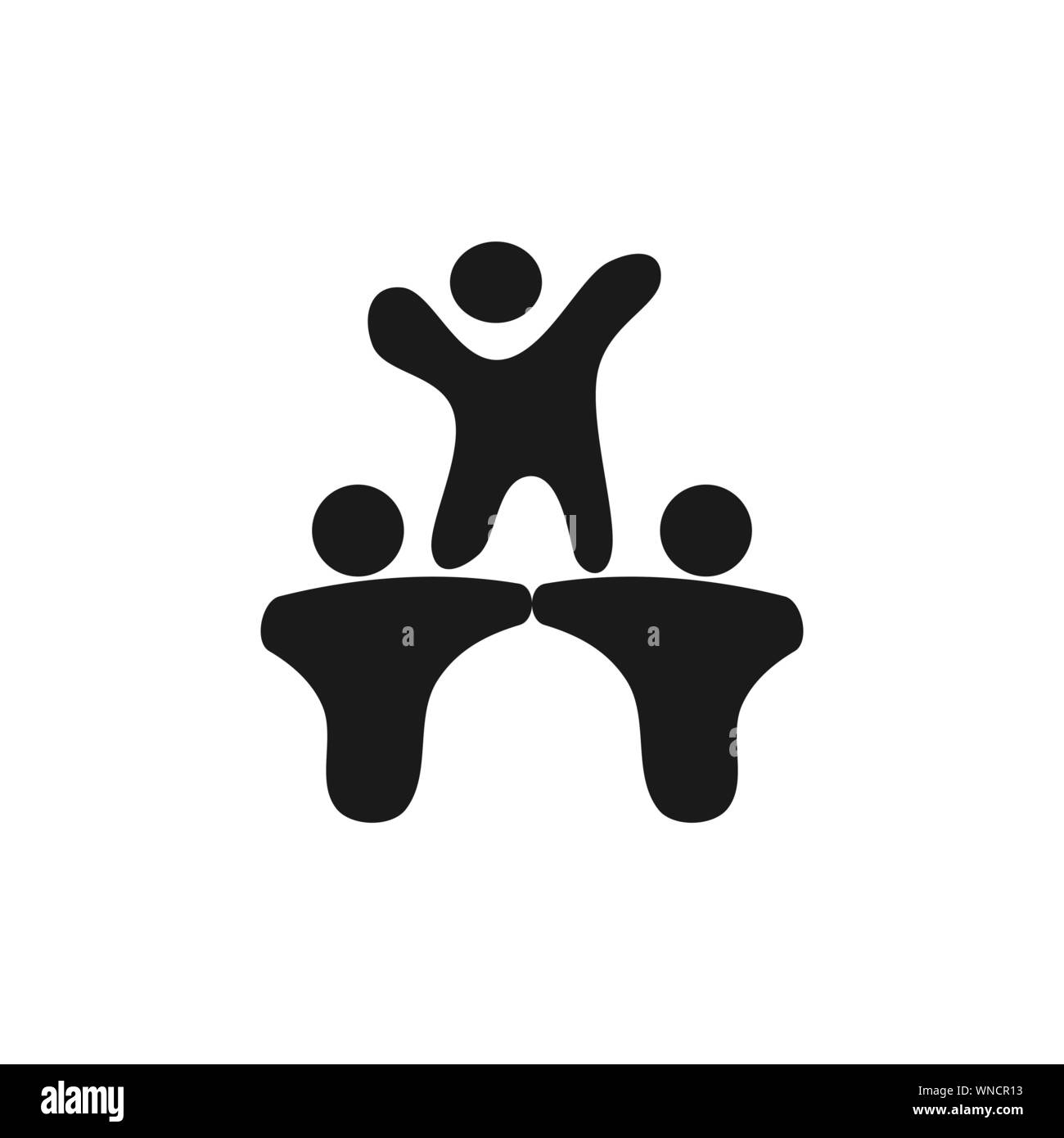 Commitment Teamwork Together Business Black Logo Illustration Vector ...