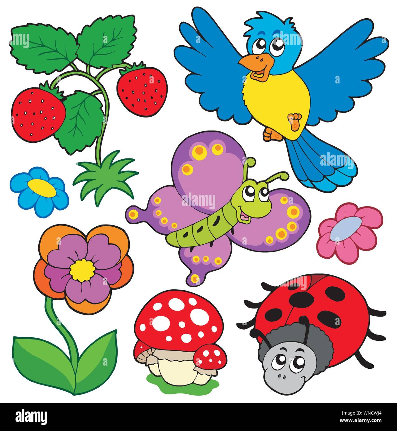 Spring time nature collection Stock Vector