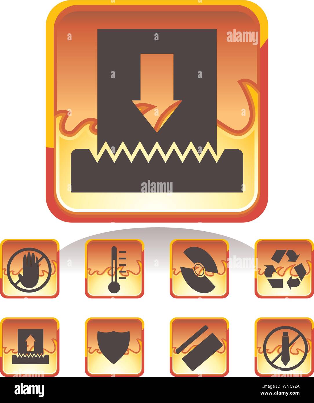 Paper shredder black icon Stock Vector Images - Alamy