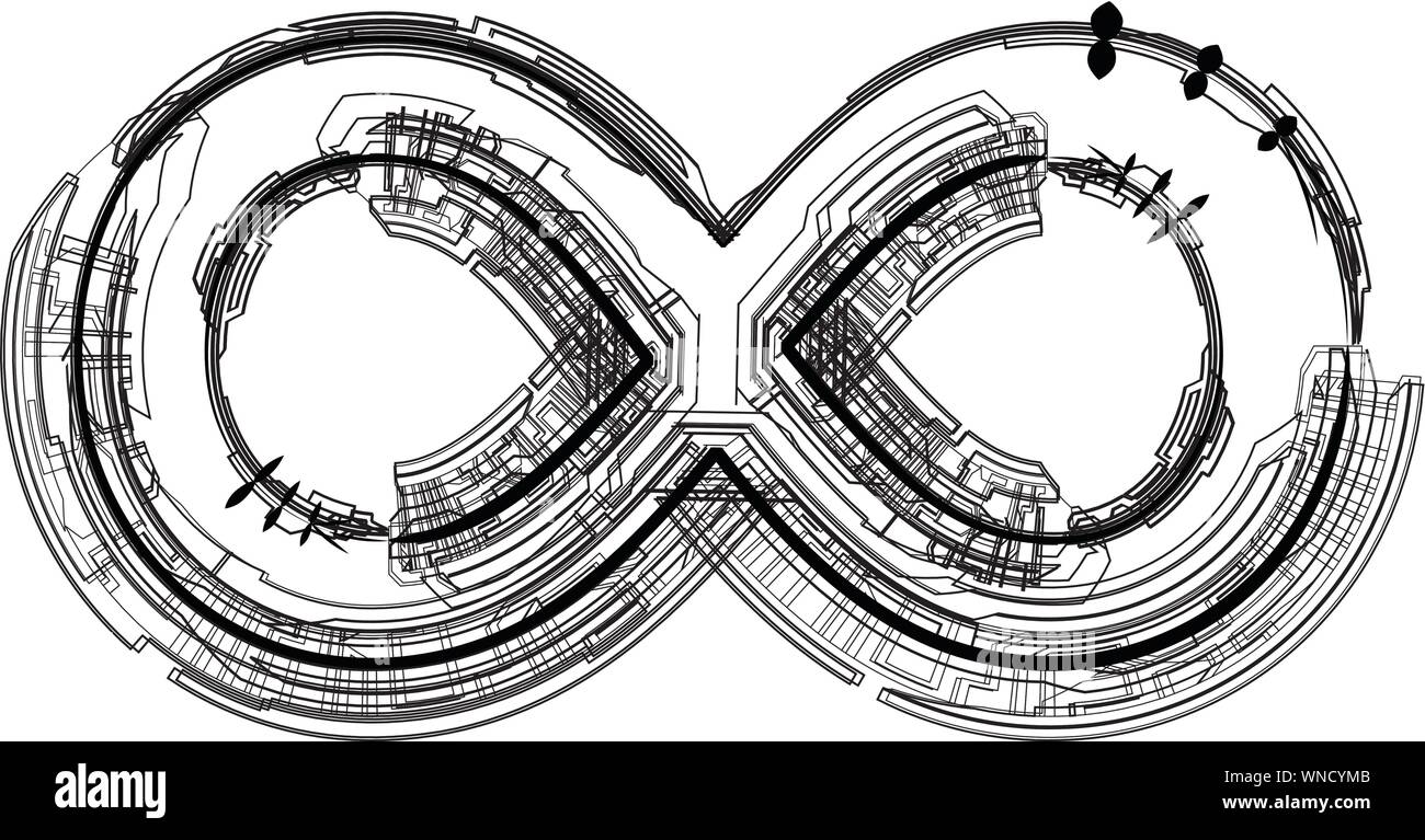 Infinity symbol drawing pencil hi-res stock photography and images - Alamy