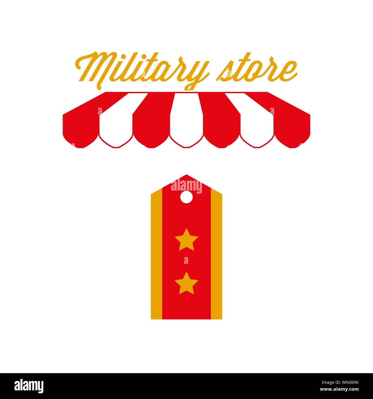 Army Clothes, Military Store Sign, Emblem. Red and White Striped Awning ...