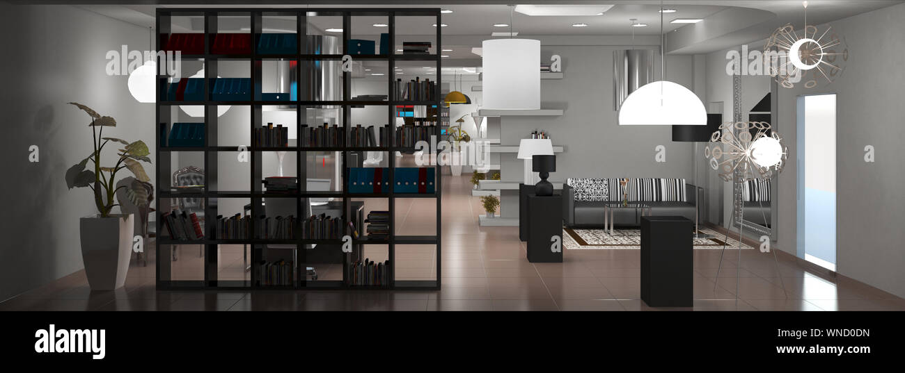 Visualization 3d interior hall hi-res stock photography and images - Alamy