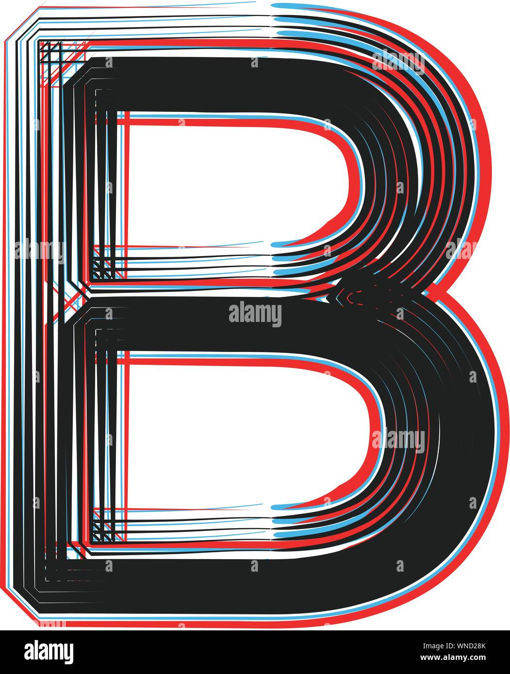Font illustration letter B Stock Vector Image & Art - Alamy