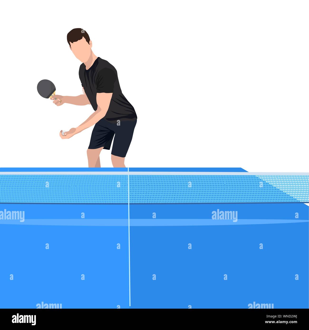 Ping pong game player and equipment, vector isolated illustration Stock Vector Image & Art Alamy