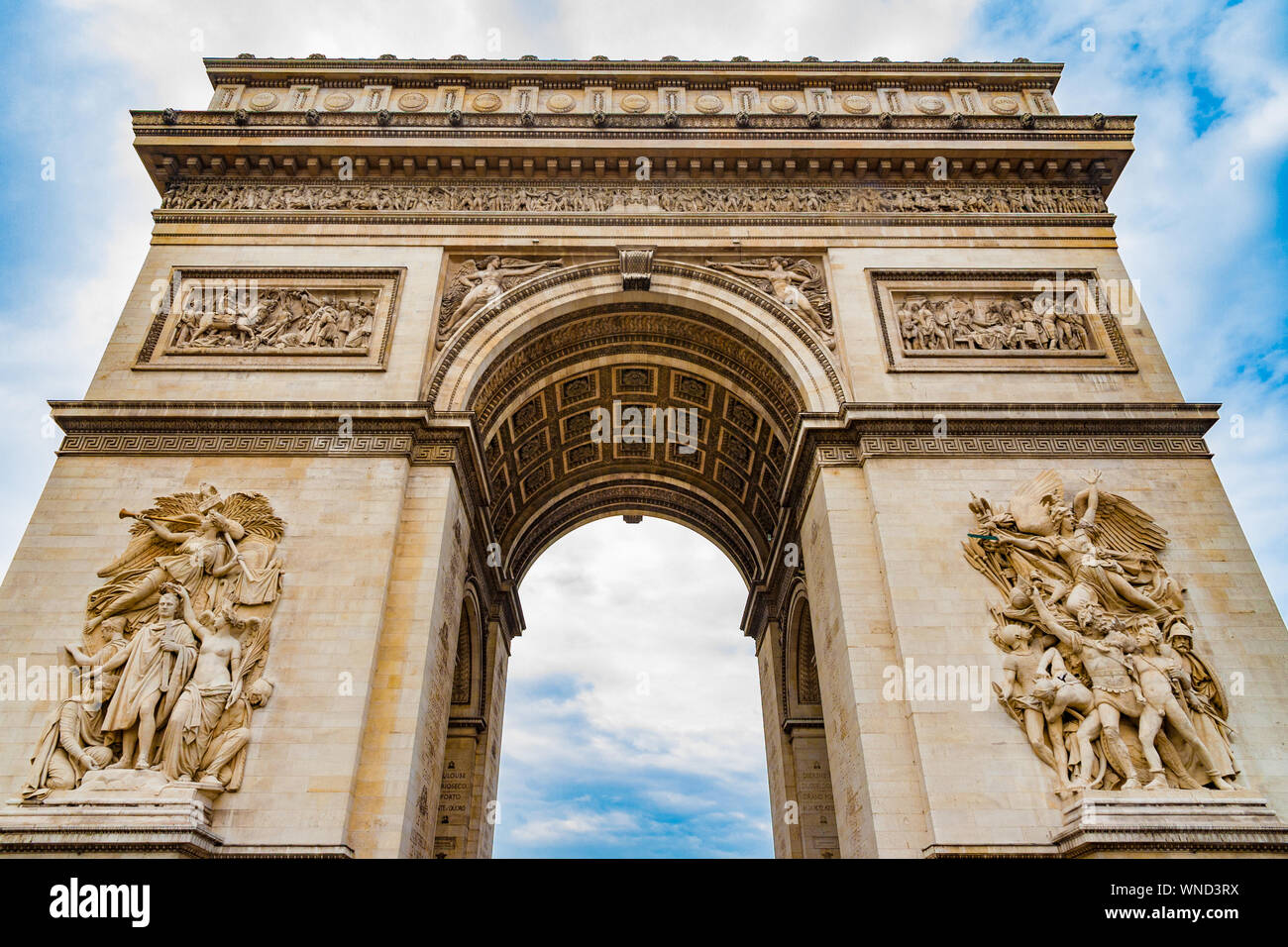 Paris view from triumphal arch hi-res stock photography and images