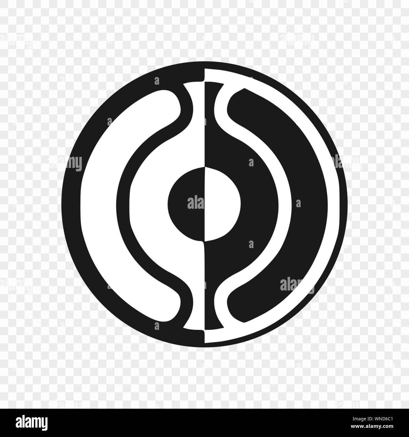 Symbol of Cheondoism isolated. Vector illustration . Template for your design Stock Vector