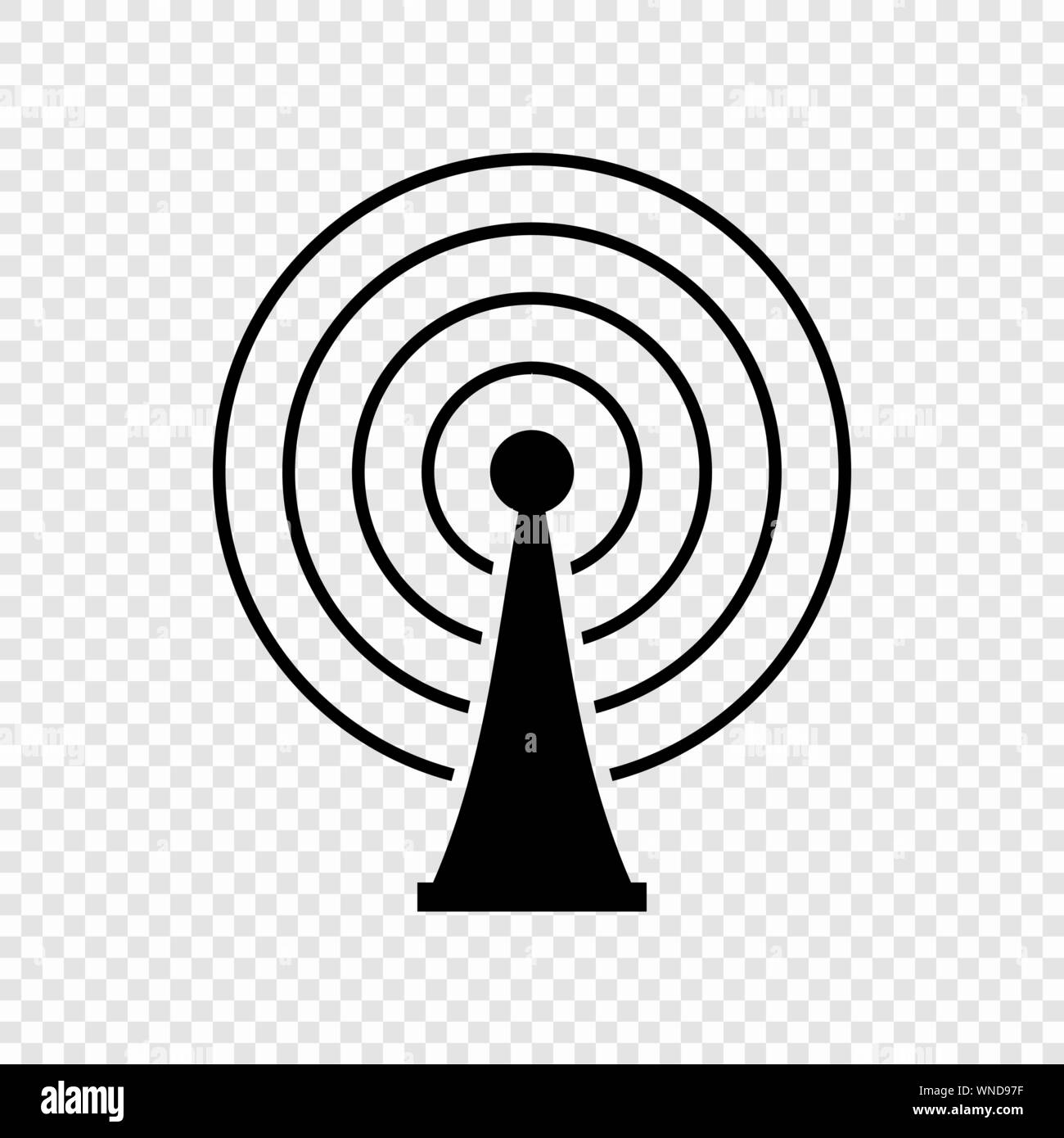 Communication satellite antenna simple vector icon . Template for your
