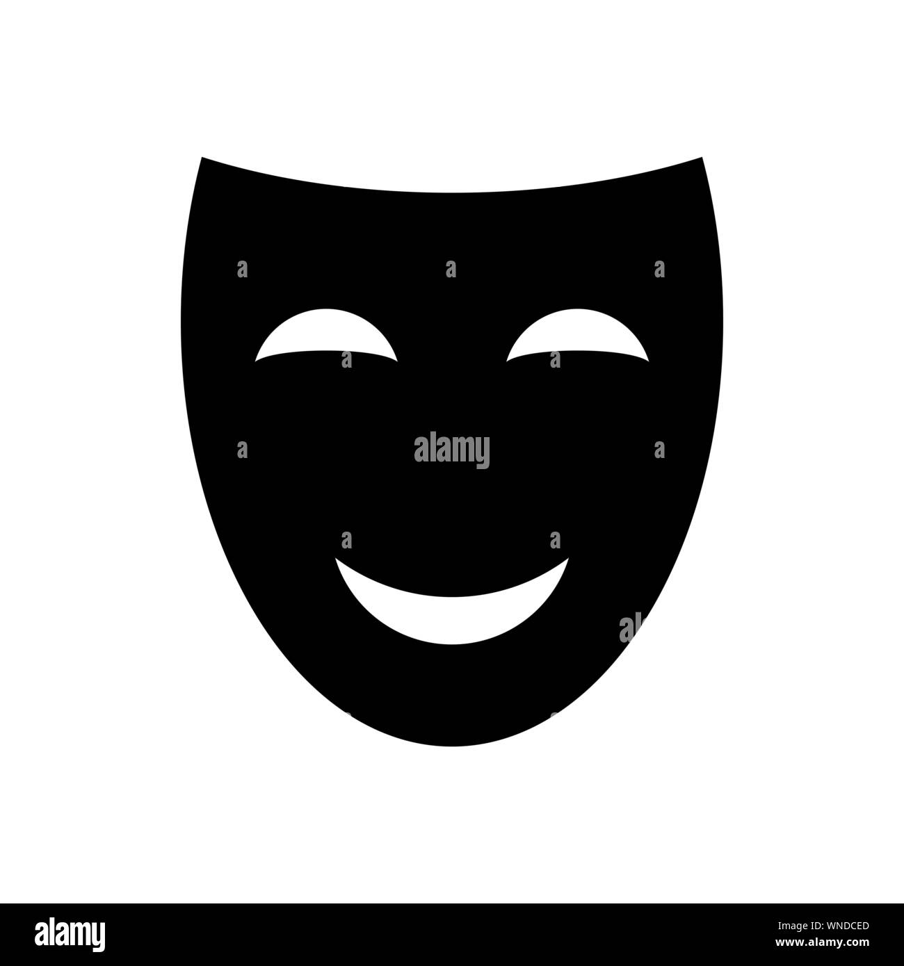 Happy sad mask icon simple hi-res stock photography and images - Alamy