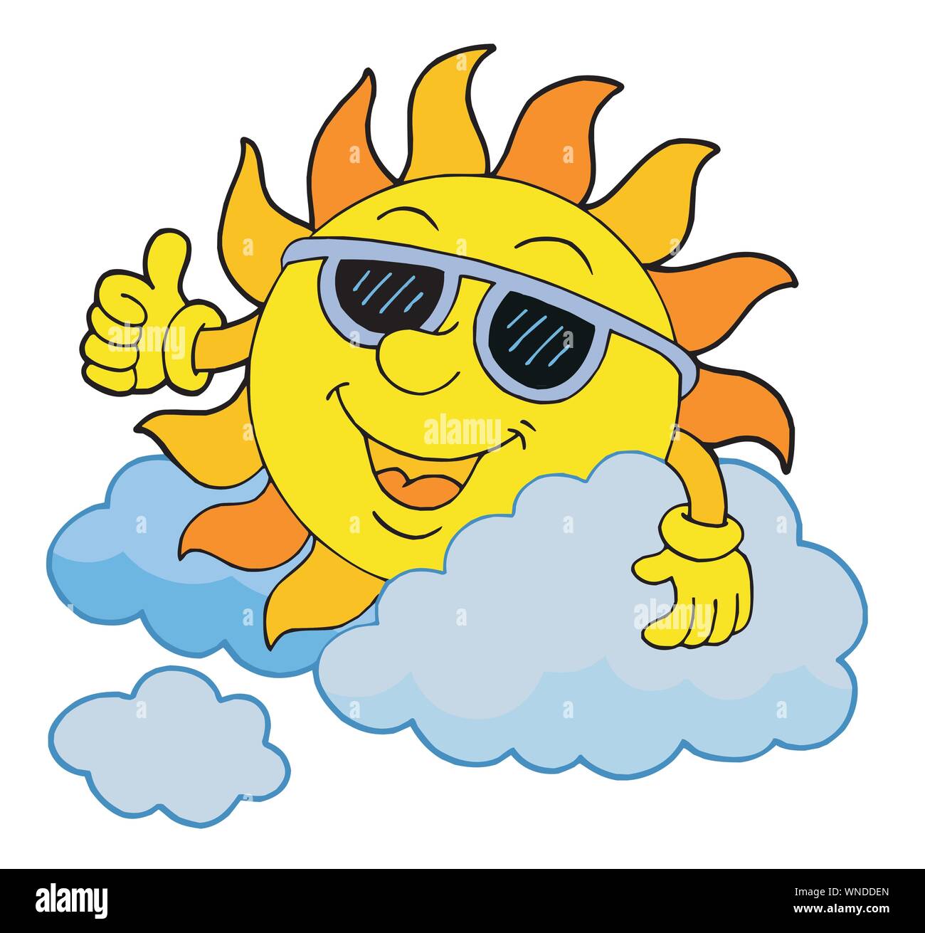 Sun with sunglasses vector illustration Stock Vector Image & Art Alamy