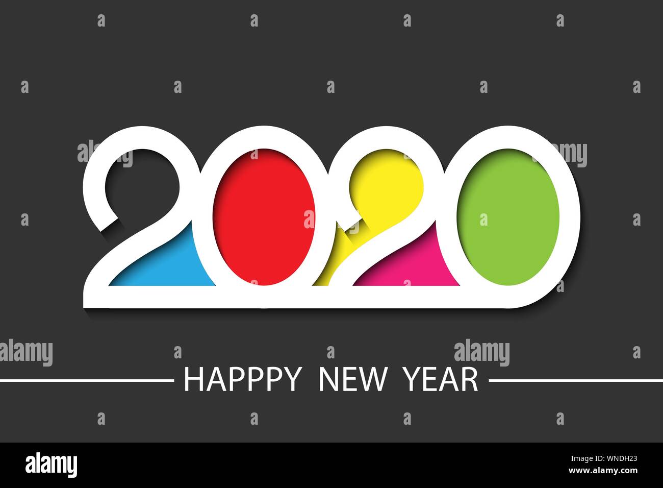 Happy New Year 2020 Background Greeting Card Flyers Invitation