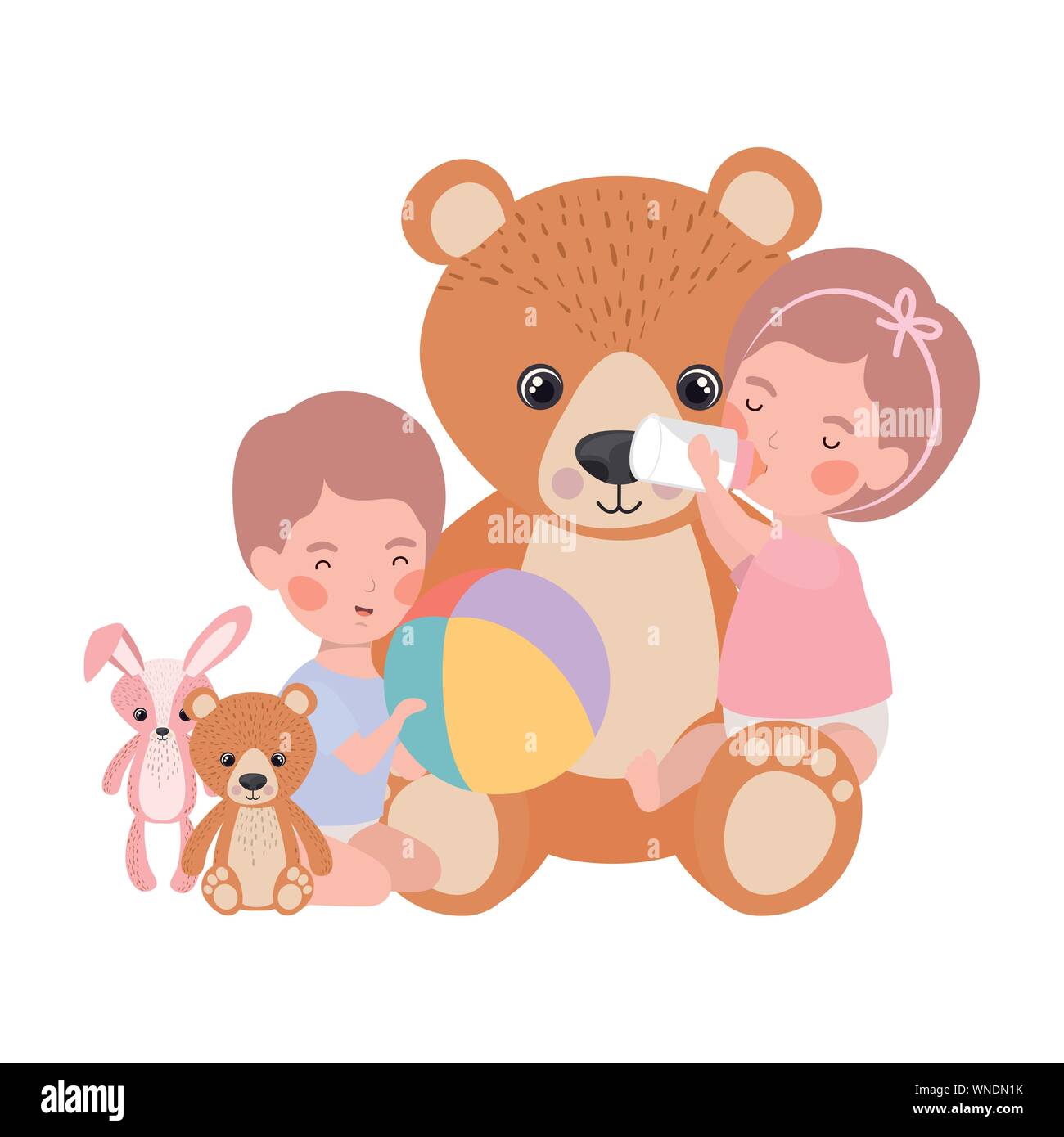 cute little kids babies with bear teddy characters Stock Vector Image & Art - Alamy cute little kids babies with bear teddy characters Stock Vector Image & Art - Alamy
