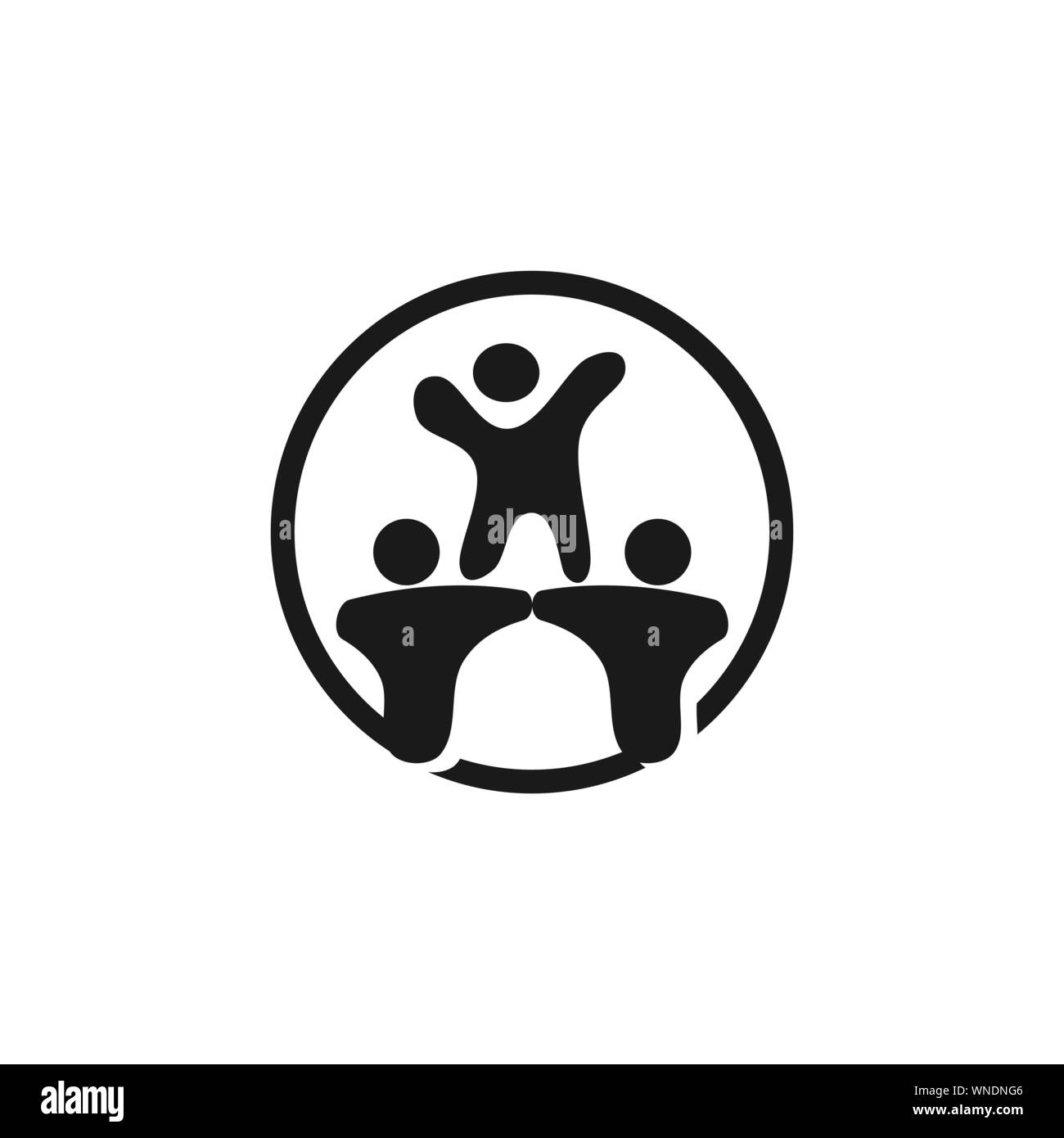Commitment Teamwork Together Business Black Logo Illustration Vector ...