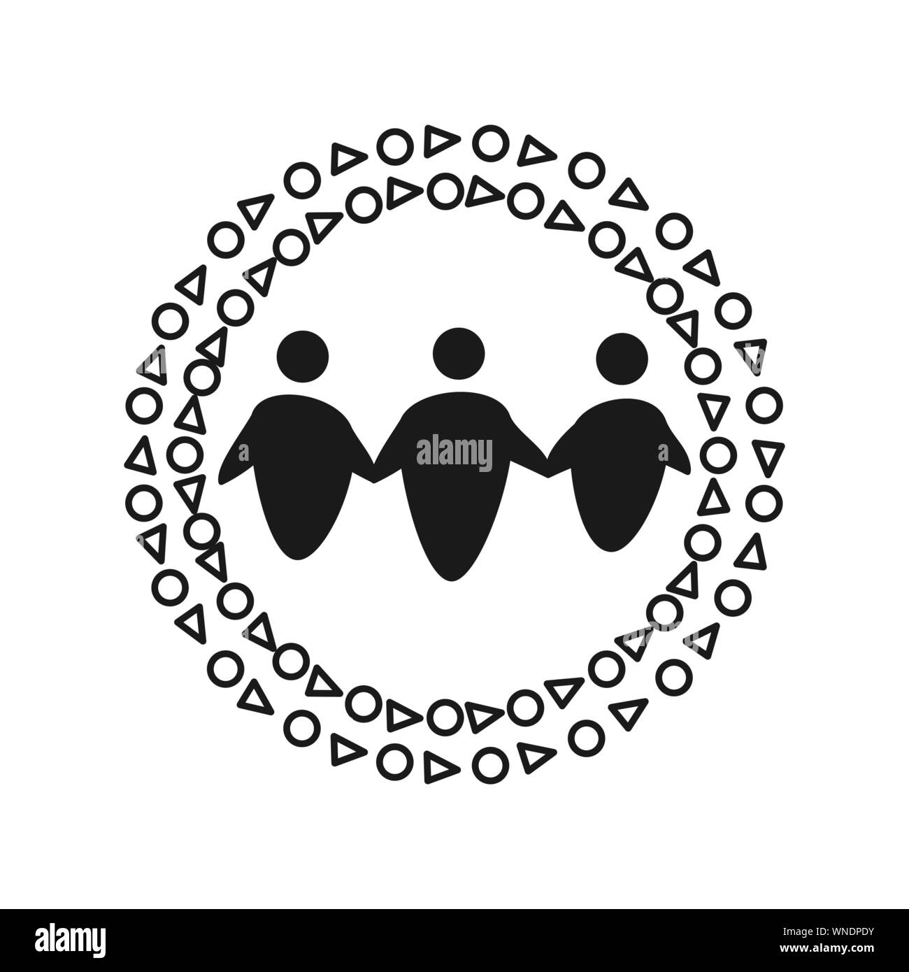 Commitment Teamwork Together Business Black Logo Illustration Vector ...