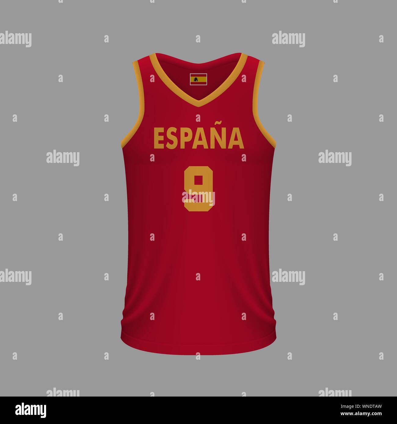Realistic basketball shirt Spain, jersey template for kit. Vector  illustration Stock Vector Image & Art - Alamy