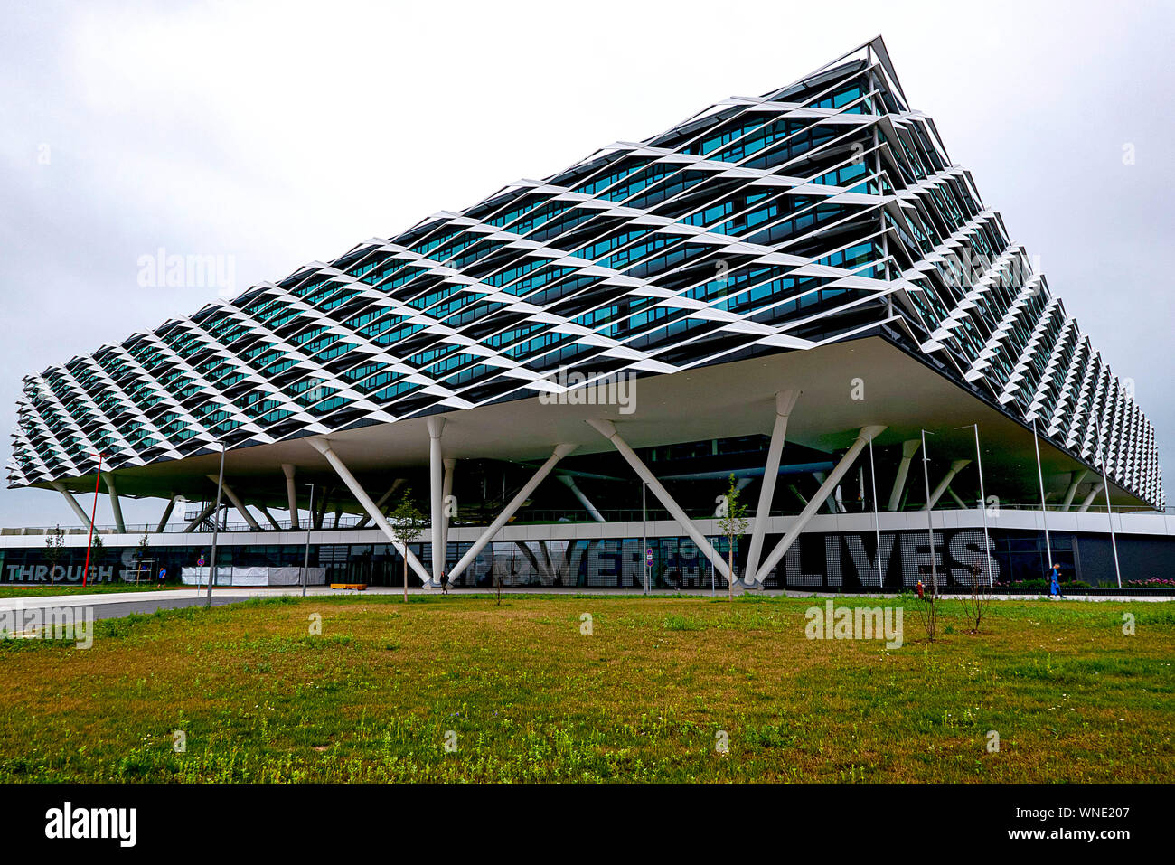 Adidas Arena, adidas AG's administrative building reminiscent of a football  stadium football stadium, has a size