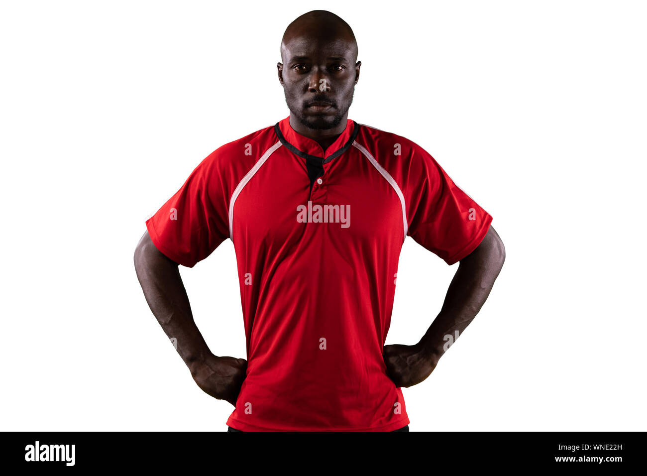 Strong Rugby Player Stock Photo - Alamy